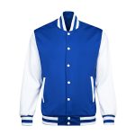 High-Quality Varsity Jacket with Sleek Leather